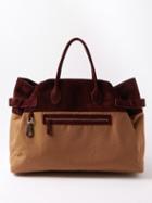 The Row - Margaux 17 Inside-out Suede-trim Tote Bag - Womens - Beige Multi