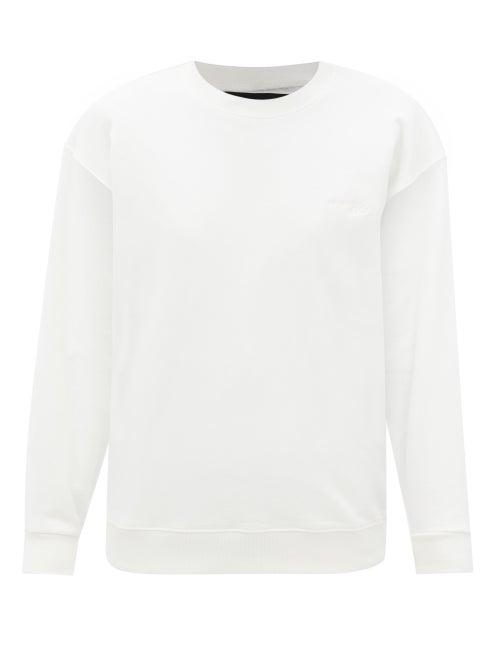 Hommegirls - Logo-embroidered Cotton-jersey Sweatshirt - Womens - White