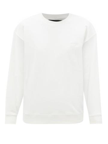 Hommegirls - Logo-embroidered Cotton-jersey Sweatshirt - Womens - White