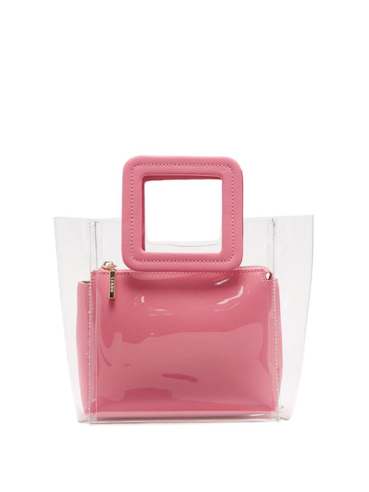 Staud Mini Shirley Pvc And Leather Tote Bag