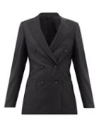 Matchesfashion.com Officine Gnrale - Manon Double-breasted Pinstriped Wool Jacket - Womens - Grey