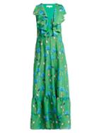 Matchesfashion.com Borgo De Nor - Carlotta Crepe Maxi Dress - Womens - Green Print