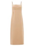 Matchesfashion.com Haight - Paula Side-slit Twill Dress - Womens - Beige