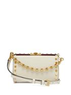Valentino Garavani - Rockstud Alcove Studded Leather Cross-body Bag - Womens - White