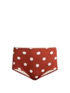 Matchesfashion.com Solid & Striped - The Brigitte Polka Dot Bikini Briefs - Womens - Red Multi