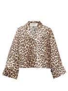 Matchesfashion.com La Prestic Ouiston - Leopard Print Silk Blouse - Womens - Animal