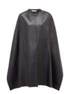 Matchesfashion.com Ins & Marchal - Gunter Leather Cape - Womens - Navy