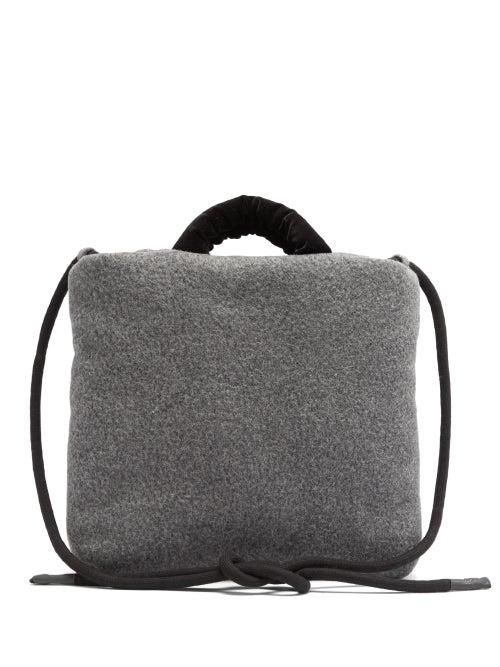 Matchesfashion.com Kassl Editions - Rope Medium Wool-blend Felt Cross-body Bag - Womens - Grey Multi
