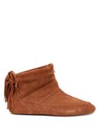 Saint Laurent Nino Fringed Suede Ankle Boots