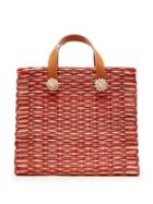 Matchesfashion.com Heimat Atlantica - Amor Woven Reed Basket Bag - Womens - Red Multi