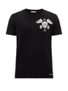 Alexander Mcqueen - Skull-embroidered Cotton-jersey T-shirt - Mens - Black