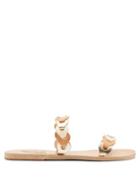 Matchesfashion.com Ancient Greek Sandals - Poulia Links Braided Leather Slides - Womens - Tan Multi