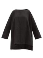 Eskandar - Boat-neck Linen Top - Womens - Black