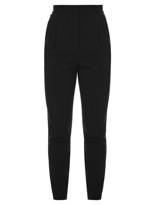 Alexander Mcqueen High-rise Slim-leg Stretch-wool Trousers