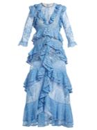 Erdem Koral Ruffle-trimmed Lace Dress