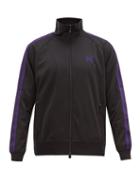Matchesfashion.com Needles - Logo Embroidered Striped Jersey Track Jacket - Mens - Black Purple