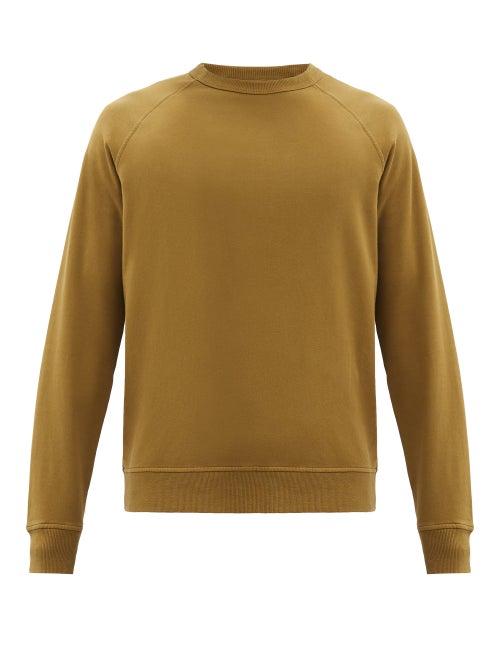 Matchesfashion.com Ymc - Schrank Garment-dyed Cotton-jersey Sweatshirt - Mens - Dark Green