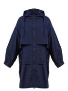 Matchesfashion.com Adidas By Stella Mccartney - Oversized Hooded Technical Jacket - Womens - Dark Blue
