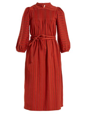 Ace & Jig Lyon Tie-waist Striped-cotton Dress