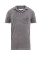 Matchesfashion.com Orlebar Brown - Terry Cotton Polo Shirt - Mens - Grey