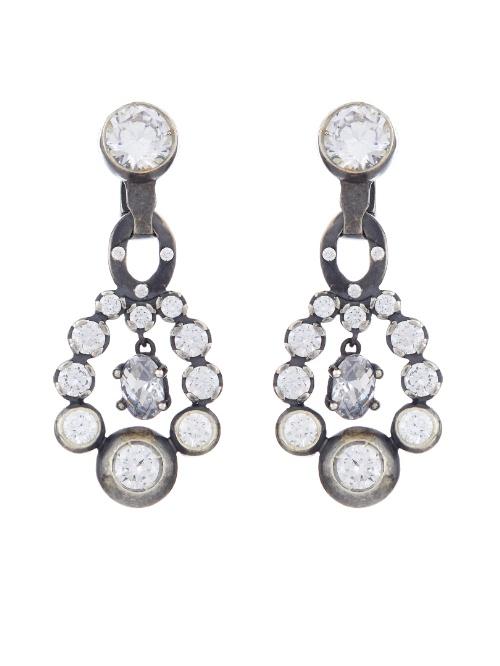 Bottega Veneta Cubic-zirconia And Silver Drop Earrings