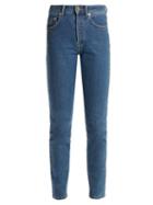 Matchesfashion.com Emilia Wickstead - Kendall Slim Leg Stretch Denim Jeans - Womens - Light Blue
