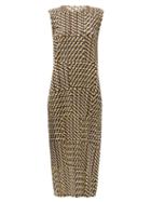 Matchesfashion.com Pleats Please Issey Miyake - Bloom-print Technical-pleated Jersey Midi Dress - Womens - Yellow Multi