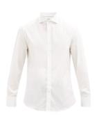 Matchesfashion.com Brunello Cucinelli - Cotton-poplin Shirt - Mens - White