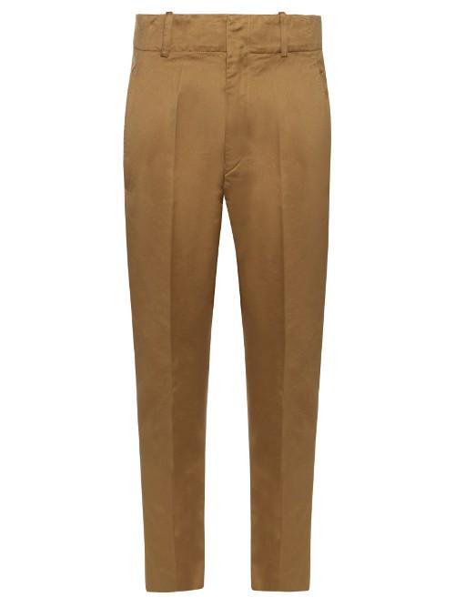 Isabel Marant Étoile High-rise Tapered-leg Cotton Chino Trousers