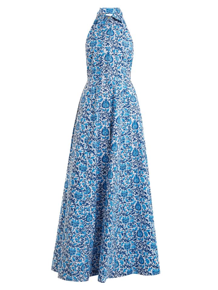 Rebecca De Ravenel Fortuna Floral-print Button-down Dress