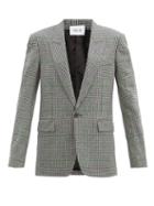 Matchesfashion.com Pallas Paris - Harlow Prince-of-wales Check Wool Jacket - Womens - Black Green