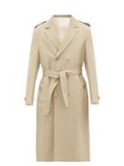 Matchesfashion.com Rochas - Double-breasted Twill Trench Coat - Mens - Brown