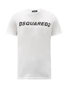 Mens Rtw Dsquared2 - Logo-print Cotton-jersey T-shirt - Mens - White