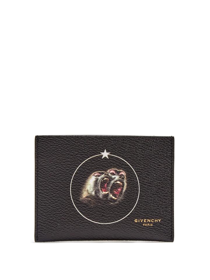 Givenchy Monkey Brothers-print Leather Cardholder
