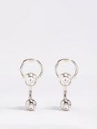 Balenciaga - Force Crystal And Metal Earrings - Womens - Silver