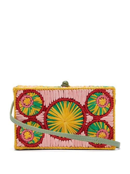 Matchesfashion.com Sophie Anderson - Mia Woven Raffia Cross Body Bag - Womens - Green Multi