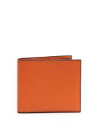 Matchesfashion.com Valextra - Bi Fold Grained Leather Wallet - Mens - Orange