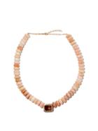 Matchesfashion.com Jacquie Aiche - Diamond, Tourmaline, Opal & 14kt Gold Necklace - Womens - Pink