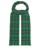 Matchesfashion.com Burberry - Vintage Check Cashmere Scarf - Womens - Green