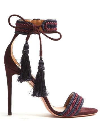 Aquazzura Shanty Tassel Suede Sandals