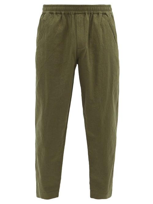 Matchesfashion.com Folk - Assembly Drawstring Cotton Trousers - Mens - Khaki