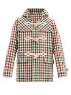 Matchesfashion.com Jw Anderson - Checked Rope-toggle Wool-blend Duffel Coat - Mens - Green