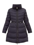 Matchesfashion.com Moncler - Mirielon Fitted Waist Down Padded Parka - Womens - Navy