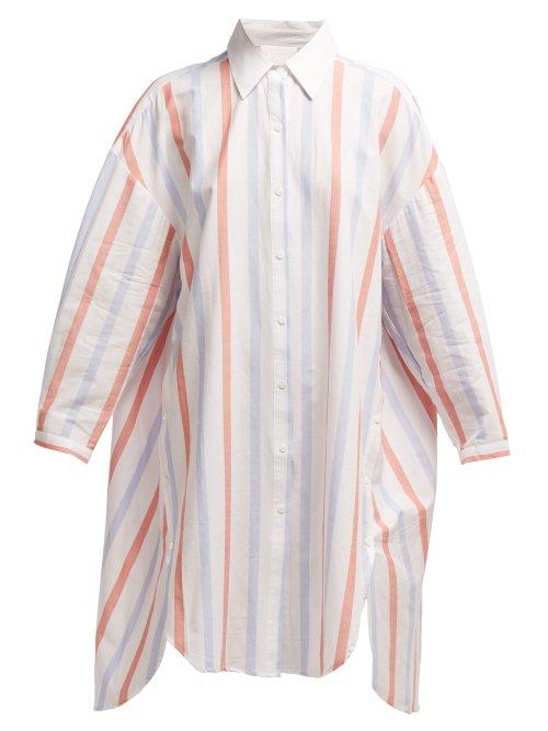 Matchesfashion.com Love Binetti - Fernando Cotton Shirtdress - Womens - Red Multi