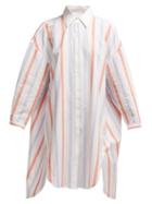 Matchesfashion.com Love Binetti - Fernando Cotton Shirtdress - Womens - Red Multi