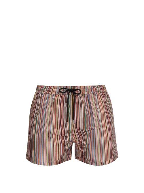 Matchesfashion.com Paul Smith - Signature Stripe Printed Swim Shorts - Mens - Multi