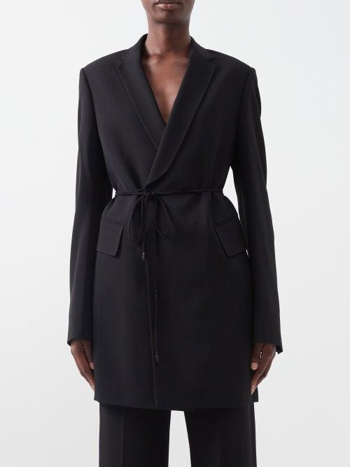 Petar Petrov - Inola Tailored Wool-blend Gabardine Jacket - Womens - Black
