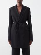 Petar Petrov - Inola Tailored Wool-blend Gabardine Jacket - Womens - Black