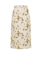 Matchesfashion.com Brock Collection - Floral-brocade Pencil Skirt - Womens - Green Multi