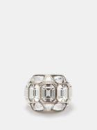 Alexander Mcqueen - Cosmic Crystal-embellished Ring - Womens - Crystal Multi